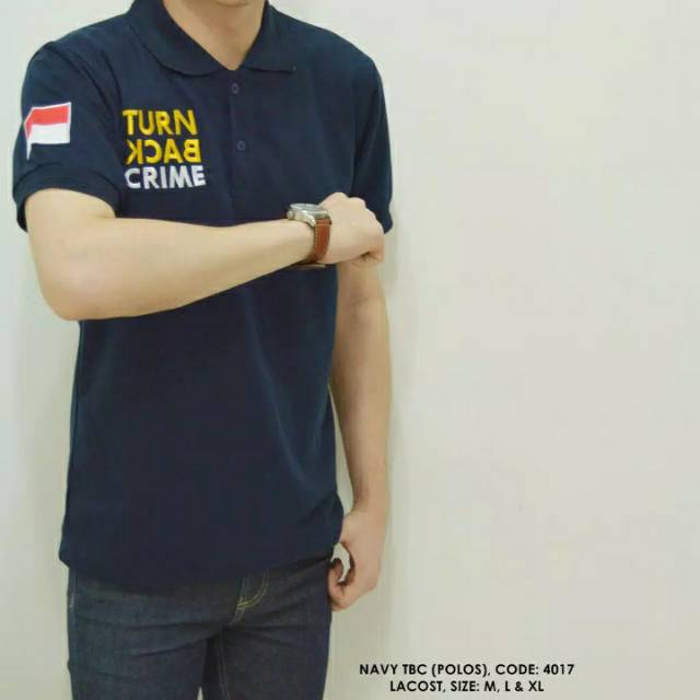 KAOS KERAH TBC NAVY-polo tbc-polo shirt-kaos kerah-polo bordir-polo seragam-kaos pria-kaos cowok