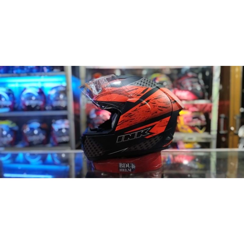 HELM INK CL-MAX SERI #7 BLACK/RED DOFF ORIGINAL 100% REAL PICT-4