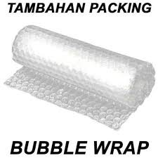 

Tambahan bubble wrap untuk keamanan barang