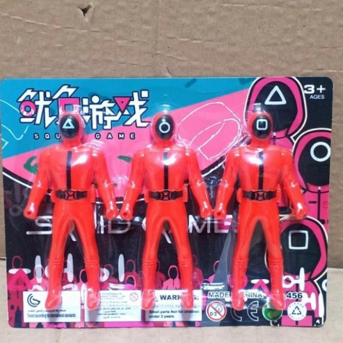 Diskon Squid Game Figure/Mainan Robot Squid Game Pajangan Isi 3 Pcs