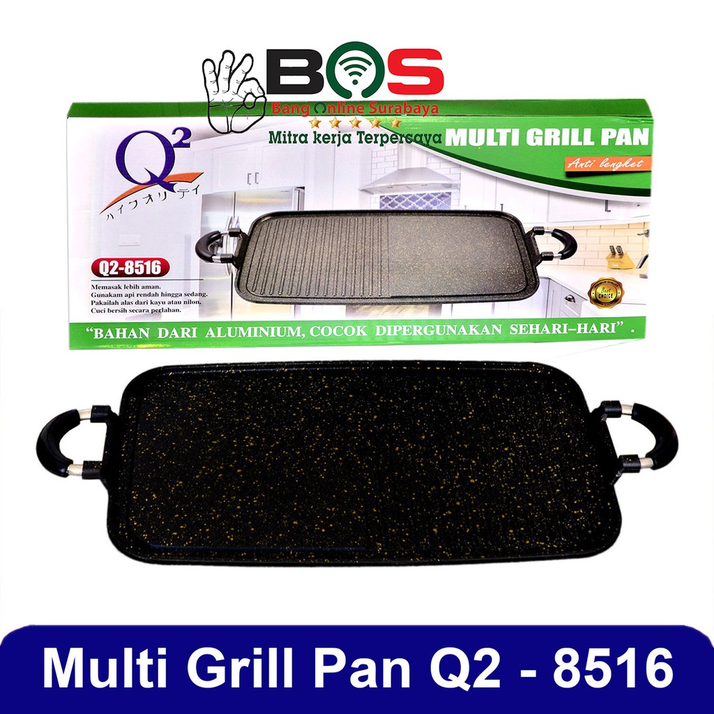 Alat Pemanggang Alat Panggang Kompor Q2 8516 Multi Square Grill Q2-8516