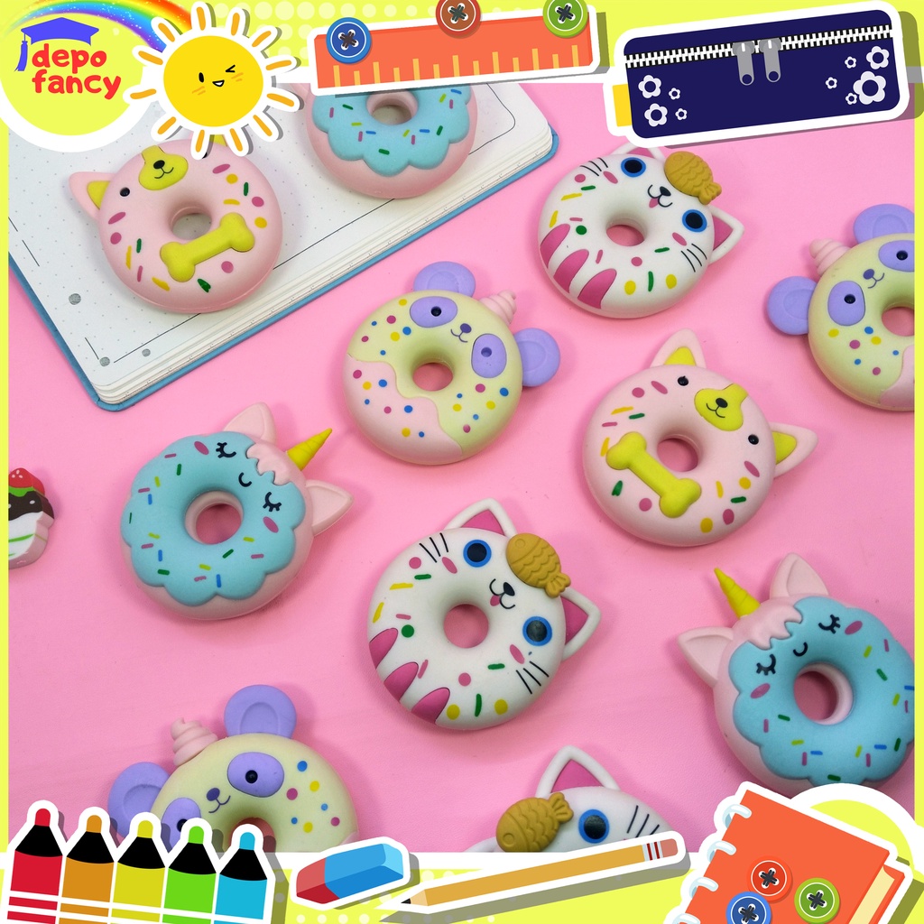 

Penghapus Karakter Lucu / Stip / Eraser / Karet Penghapus Donat QH-8421