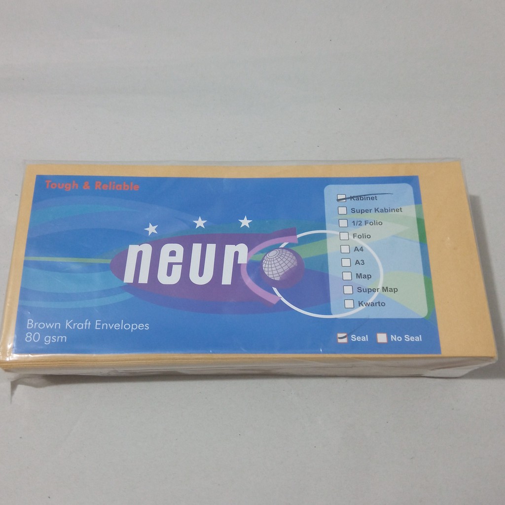 

Amplop Coklat Ukuran Kabinet Neuro ( 11 x 24 cm ) SEAL