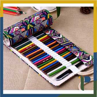 

[100% ORIGINAL] Tas Pensil Gulung Canvas 48 Slot 20.5x60cm MARCO Bohemian - EN-71 [PONG15]