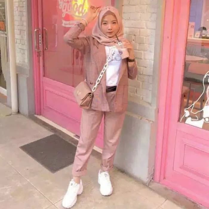 TBI Celana Kerja Baggy Polos Pants Celana Bahan Model Stradivarius