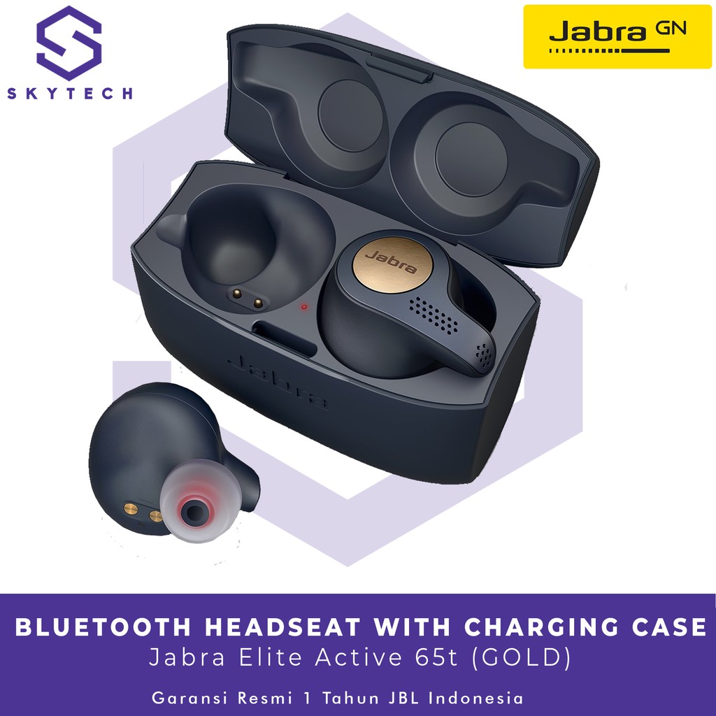 EARPHONE BLUETOOTH JABRA ELITE 65t COPPER BLUE ORIGINAL GARANSI RESMI