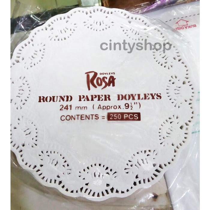 Paper Doilies 9,5" Rosa / Alas Renda / Doyles / Renda Kertas