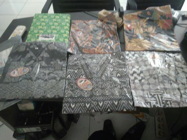 Khoin Batik Hrb026 Kenongo Kemeja Hem Pendek Padi Pekalongan M L Xl Murah Keren Bati Pria Wajik Biru