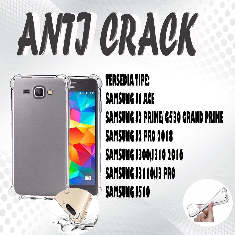 SILIKON KESING Anticrack Case for SAMSUNG J1 Ace J6 2018 J2 Pro J300 J3110 J510 J2 Prime G530 Grand Prime Anti Crack Casing