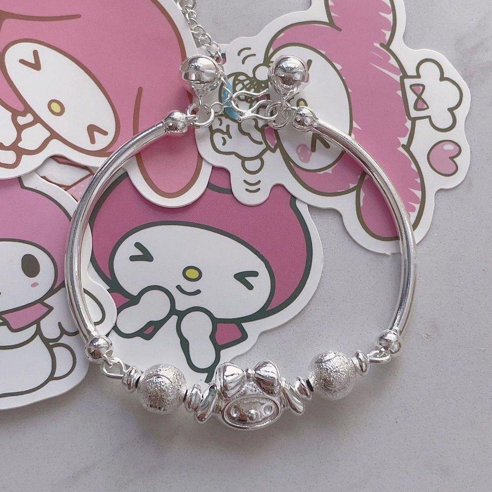 Gelang Wanita Agustina Hadiah Wanita Sederhana Unik Perhiasan Aksesoris Kepribadian Cinnamoroll Gelang Perak
