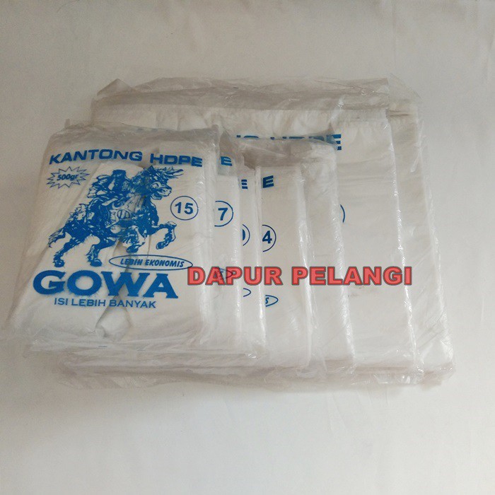 Kantong Plastik Kresek Putih Susu / Plastik HDPE 500gram