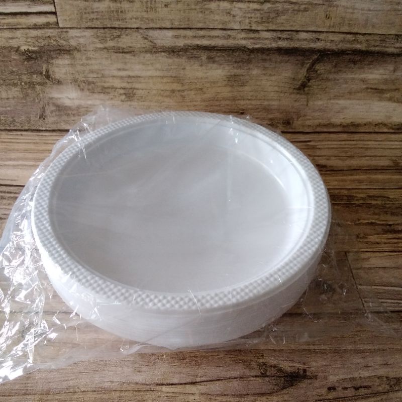 Piring Plastik Besar - Piring Makan 50 pcs