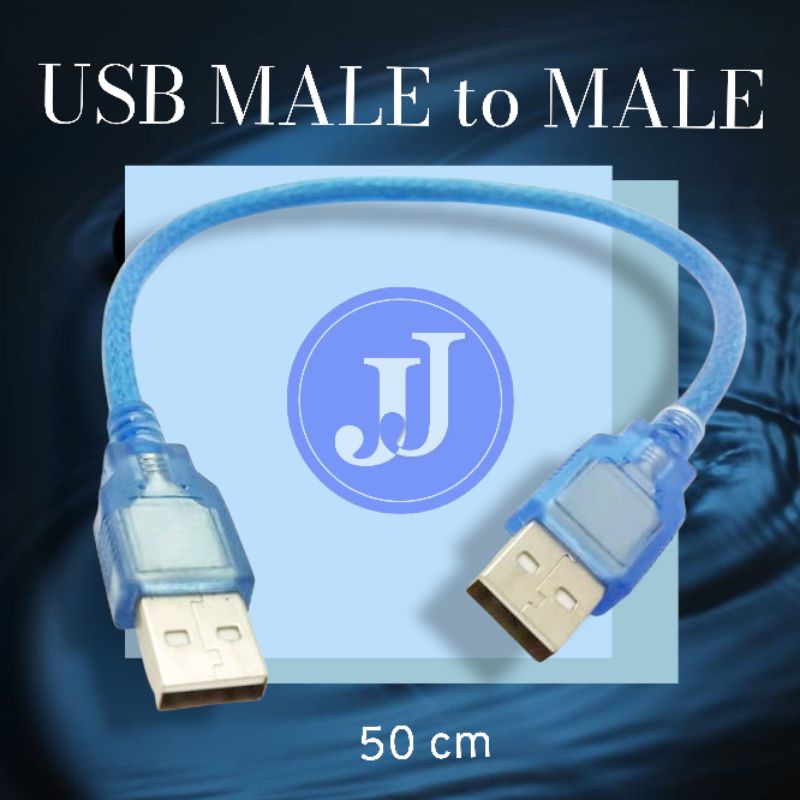 Kabel Data USB dengan Transmisi Super Cepat USB 3.0 Male to Male dengan Panjang 50cm