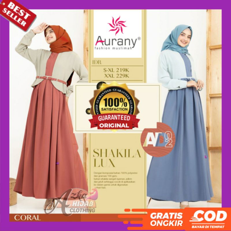 GAMIS AURANY TERBARU AD 02 / BAJU GAMIS TERBARU 2022 / GAMIS REMAJA / GAMIS SERAGAM / DRESS MUSLIM R