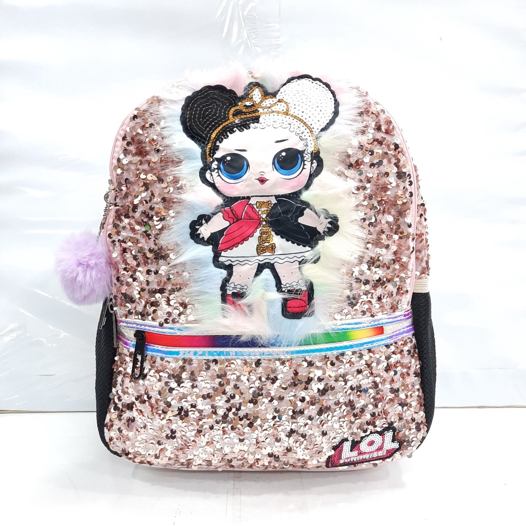 Ransel Sequin Anak Perempuan Baru / Tas Punggung Manik - Manik Anak Perempuan Murah / Tas Manik Lampu LOL / TAS USAP ANAK