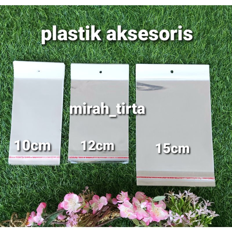 

25 PCS PLASTIK OPP AKSESORIS ACCESSORIS LUBANG . PLASTIK display aksesoris . plastik Perlize. plastik opp