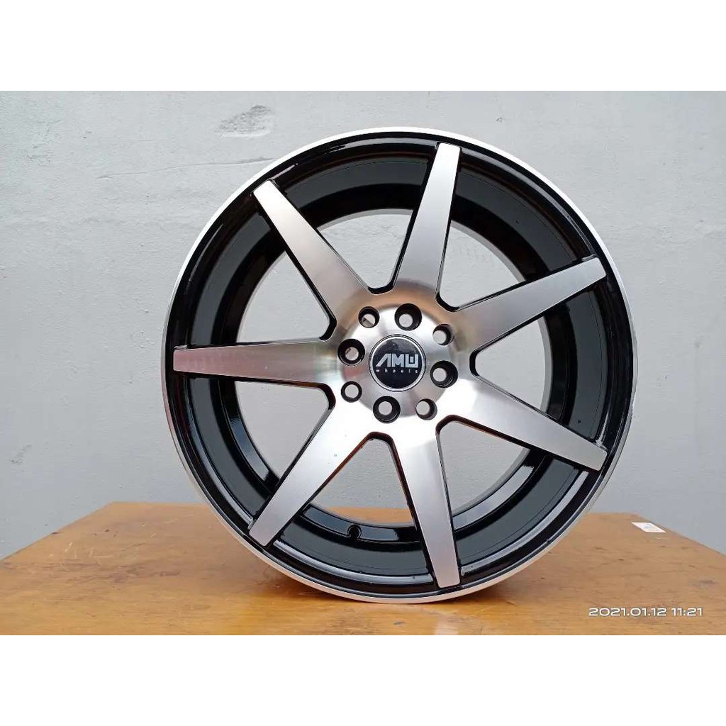Velg Mobil Vossen Cv7 Ring 17 x 7.5/9.0 Pcd 4x100/114.3 Et 38/35 Gloss Black Machine Face