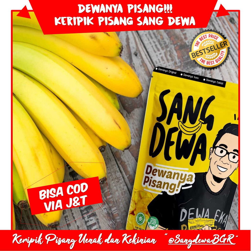 

Keripik Pisang Aneka Rasa SANG DEWA Cemilan Manis Enak dan Kekinian