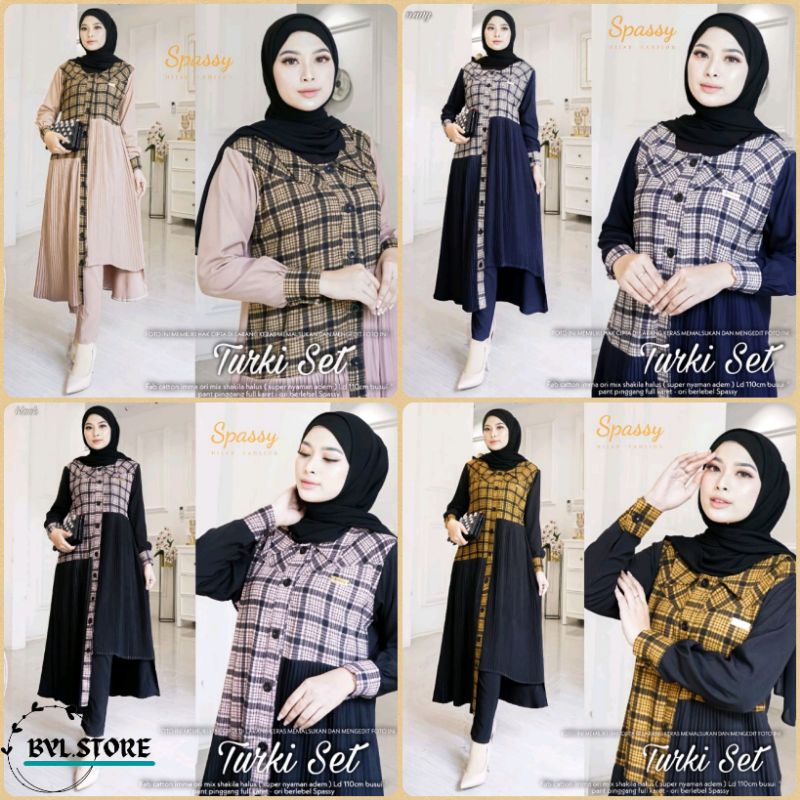 TURKI SET ORIGINAL BY SPASSY SETELAN WANITA DEWASA TERBARU SETELAN PREMIUM PRODUK BERLABEL