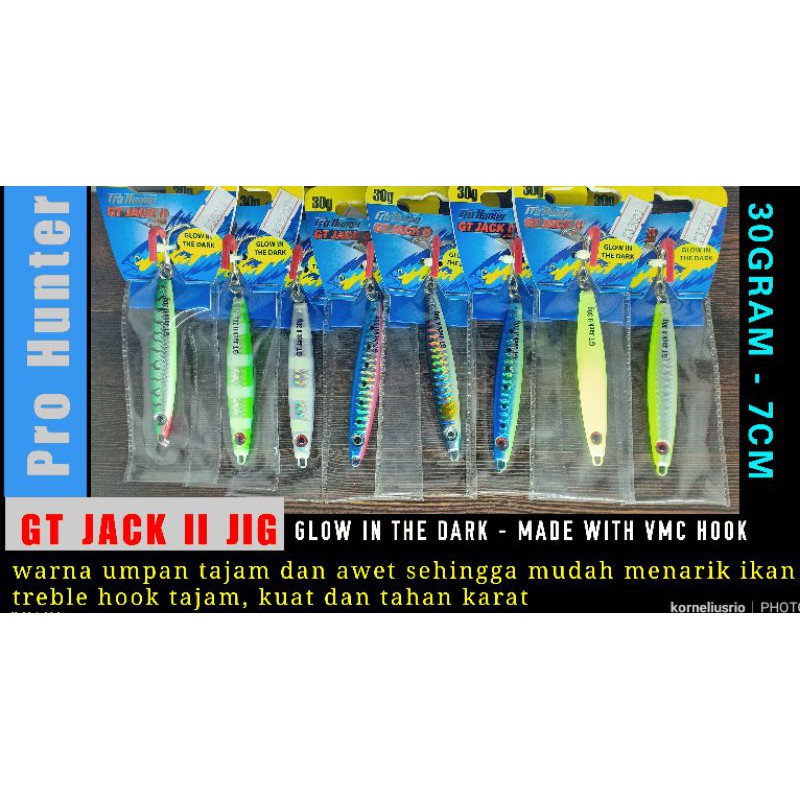 PRO HUNTER GT JACK II 30GRAM UMPAN PANCING UMPAN METAL JIG PROHUNTER UMPAN DASAR LAUT JIGGING LURE