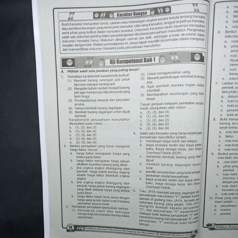 LKS Praktikum Akuntansi Perusahaan Jasa Dagang dan Manufaktur SMK/MAK Kelas 12 | XII Semester 1-2-3