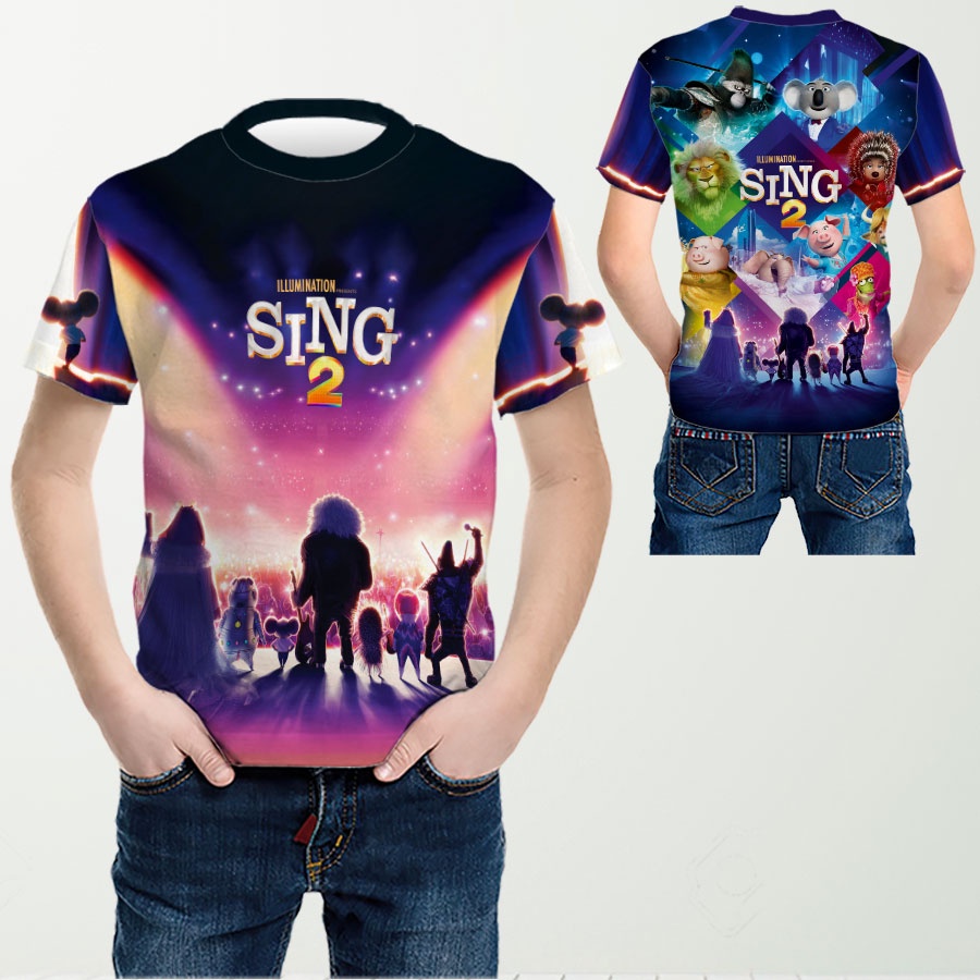 Baju Kaos T-Shirt Sing 2 The Movie Anak Full Print