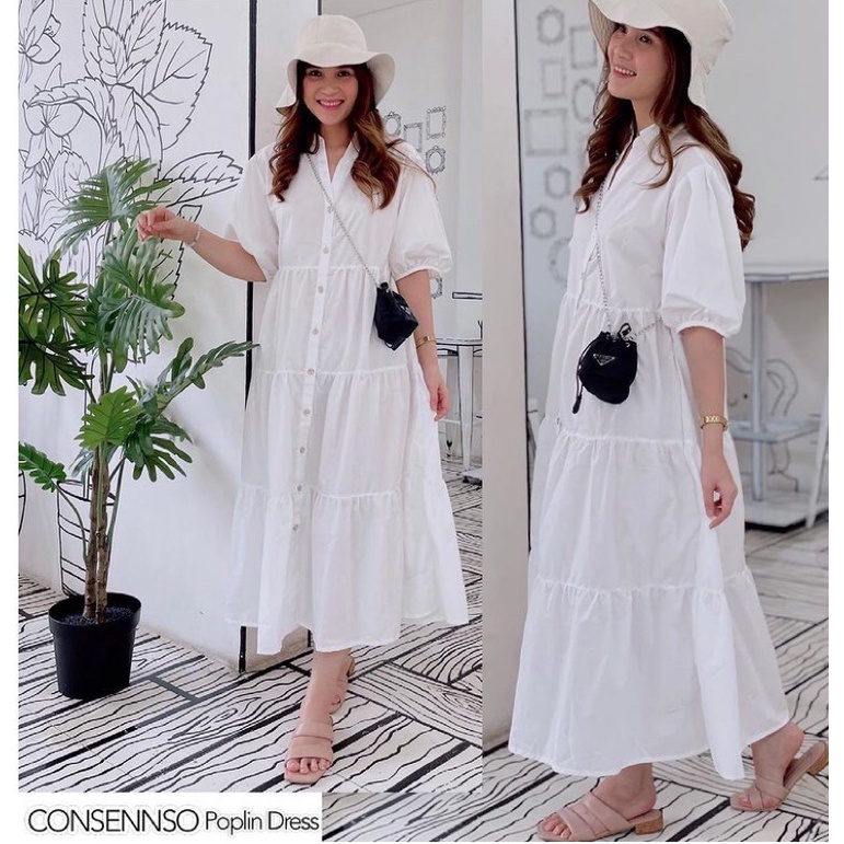 CONSENNSO poplin dress