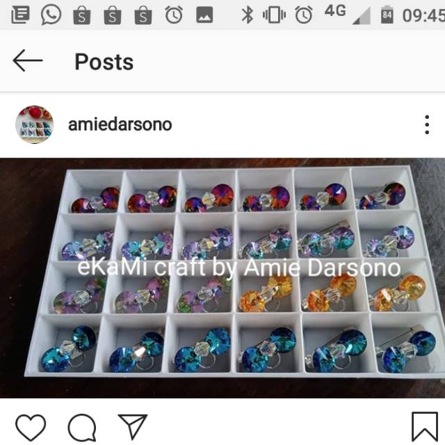 Peniti swarovski cipir 8mm
