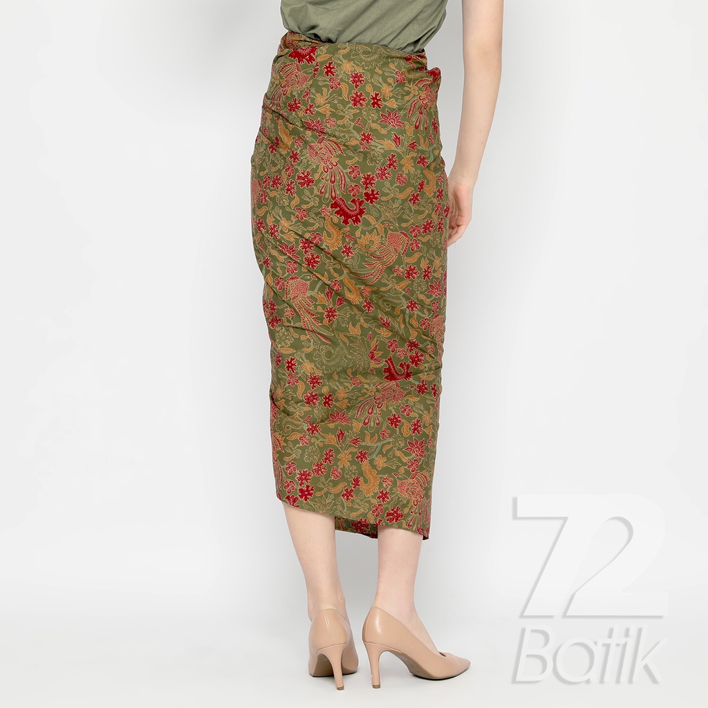 ROK BATIK SPAN Skirt Lilit Kebaya Instan Modern Wanita Motif Kembang Warna Hijau Army Merah 729962 Cap 72 - Rok Batik Lilit Bawahan Skirt Kamen Kebaya Songket Batik Panjang Plisket Span Instan Jadi Bali Lembaran Premium Modern Untuk Wanita Kondangan