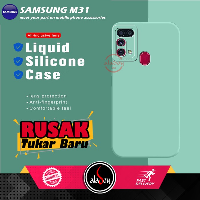 Soft Case Samaung M31 Case Liquid Silicone Pro Camera Premium Casing