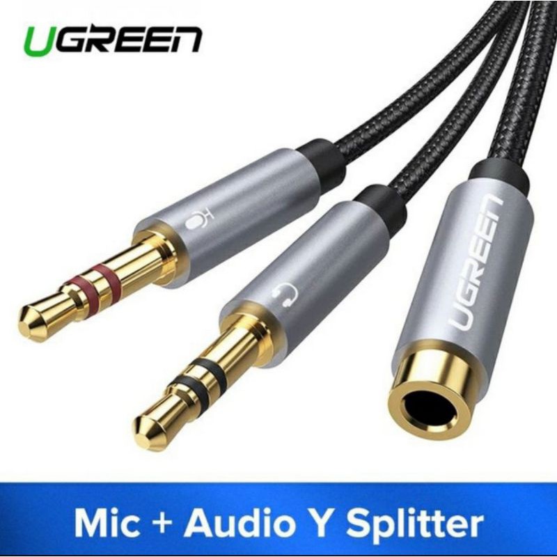 Ugreen Splitter 2 Jack Male to Aux 3.5mm Audio Male Earphone