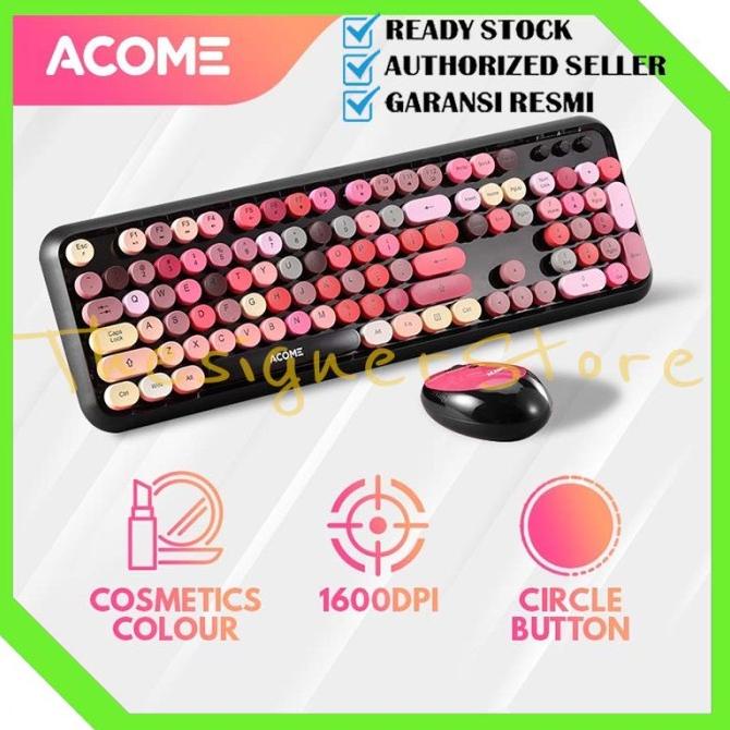 Keywi | Acome Keyboard Mouse Combo Wireless Fashion Colours Tone Akm1000