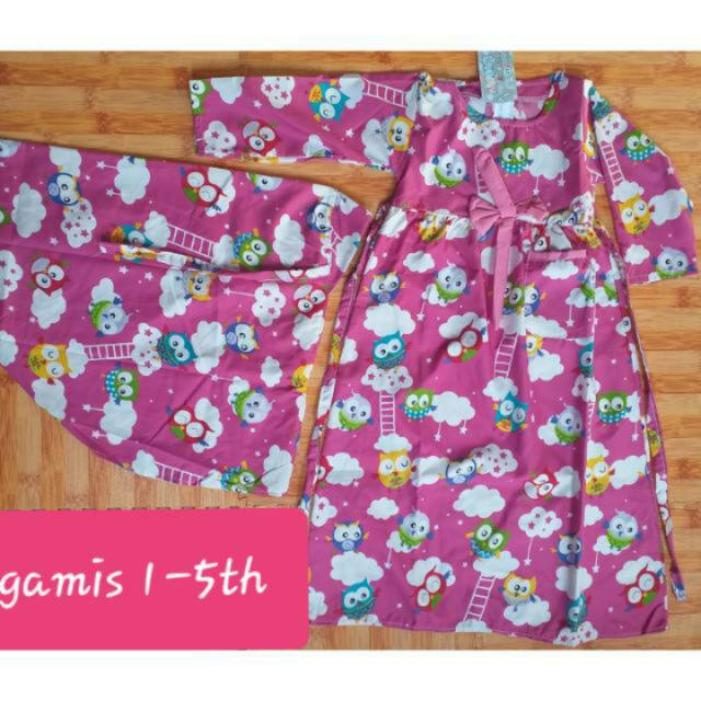 Gamis anak micro murah meriah , size 1-5th (motif rendom)
