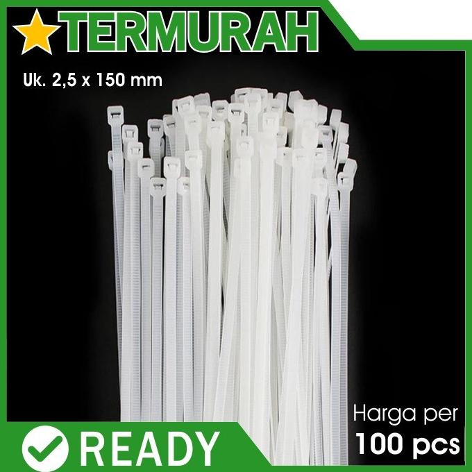 

Cable Ties Tis 15cm Tie Kabel 2.5x150 mm dasi tali serut sabuk ikat