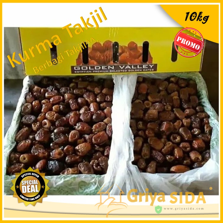 kurma mesir golden valley 10kg Kurma Mesir Madu 10KG BPOM Original PROMO!