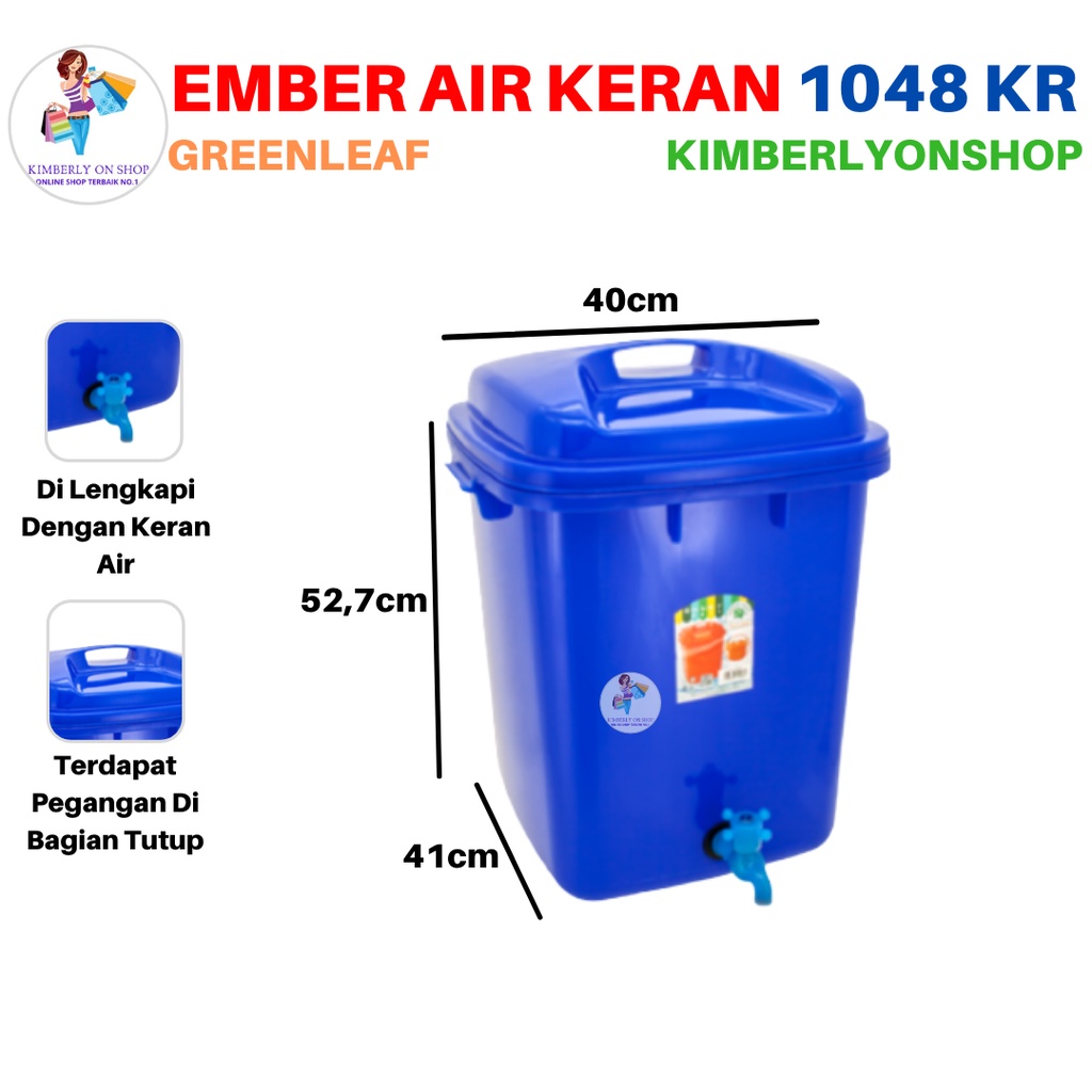 Ember Kran Tong Air Cuci Tangan 48 Liter Green Leaf 1048 KR