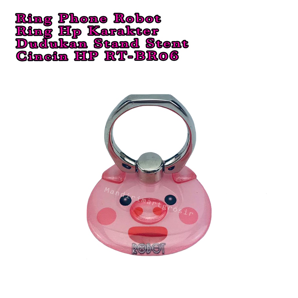 Ring Hp Karakter *Ring Phone Robot * Dudukan Stand Stent Cincin HP * RT-BR06