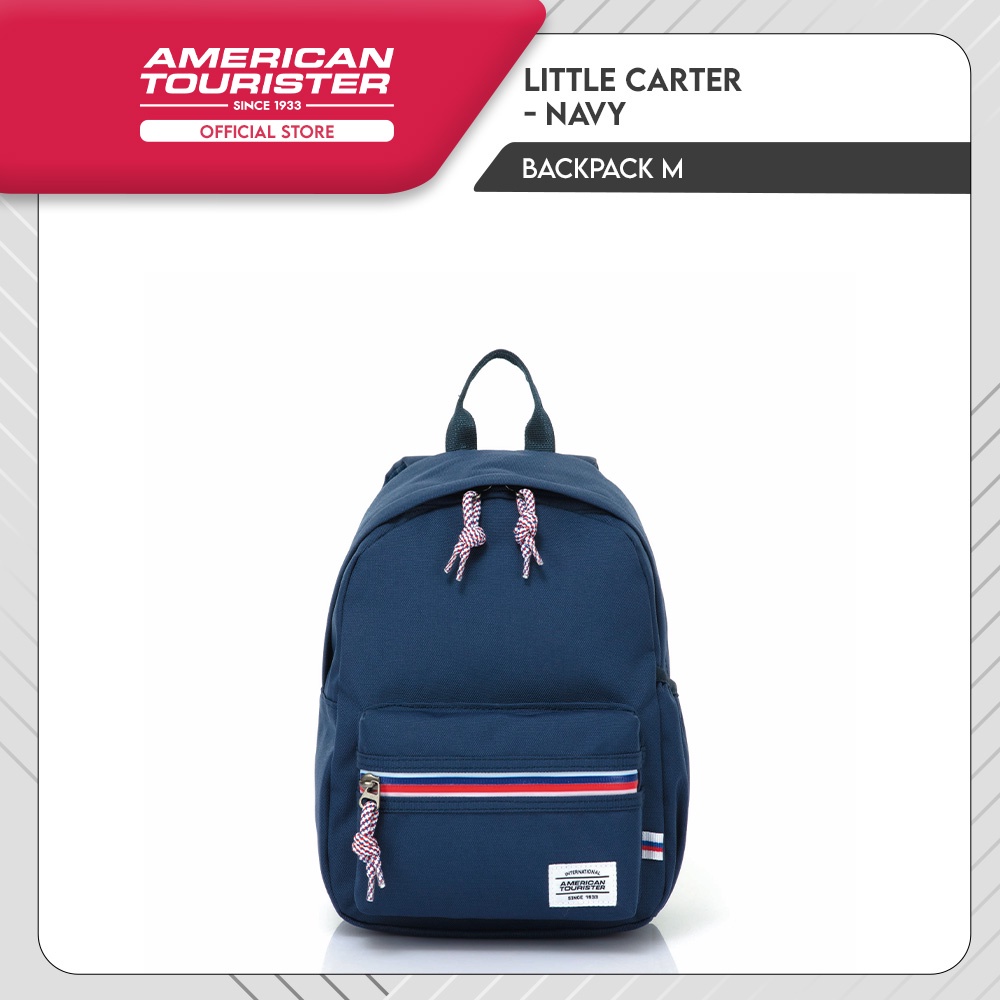 Jual American Tourister Little Carter Backpack M Anti Microbial Navy