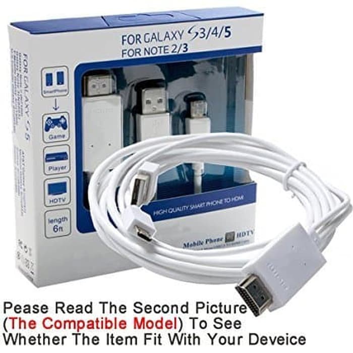Kabel Micro Usb To Hdmi Hdtv Mhl 1080p Adapter Cable Samsung Galaxy Note 3 2 W