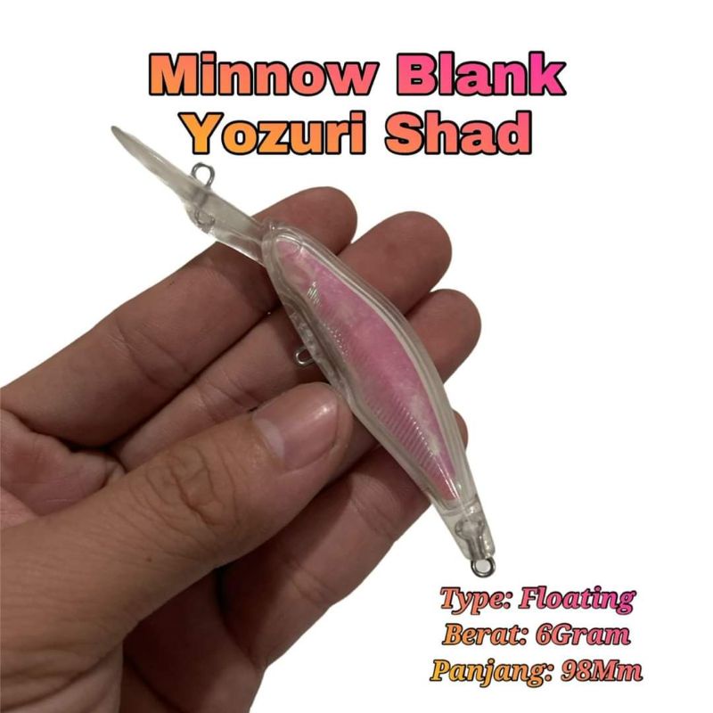 Blank minow youzuri shad 6gr floating costum ultralight maker