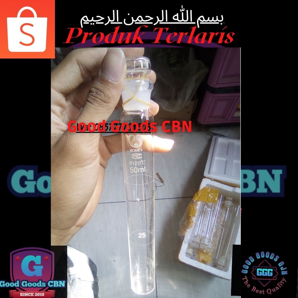 Tabung Nessler dengan stopper 50 ml kolorimetri