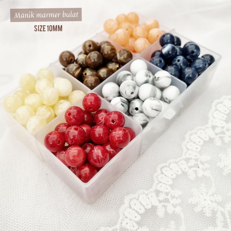 Manik Marmer Bulat 10mm