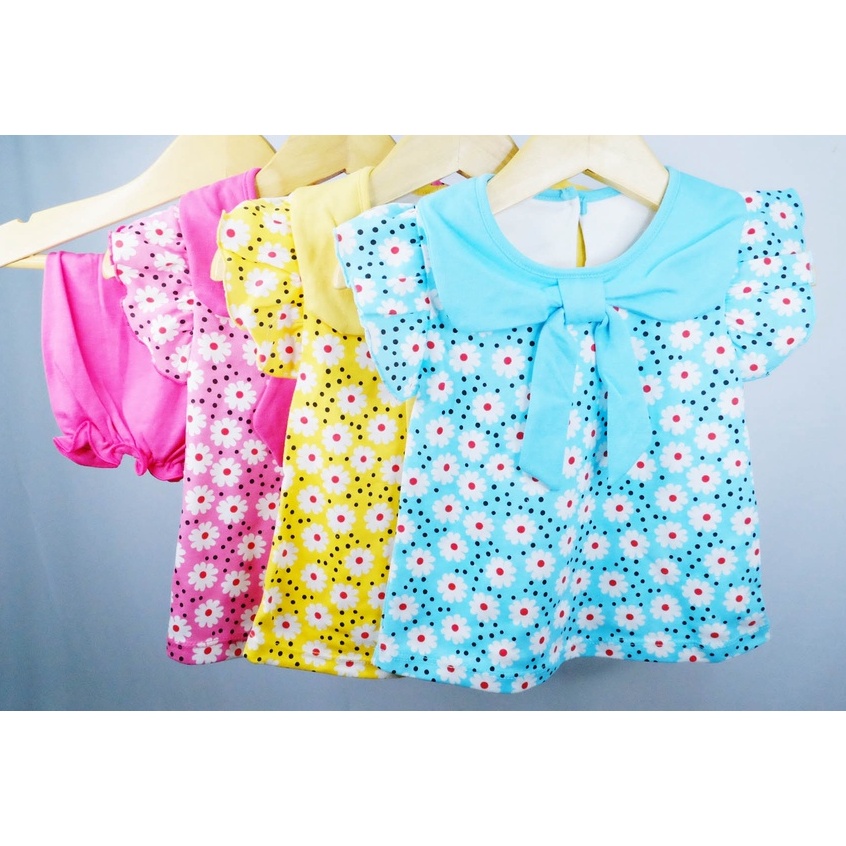 Baju setelan Baby girl bayi toddler perempuan Dasi bunga LUNA