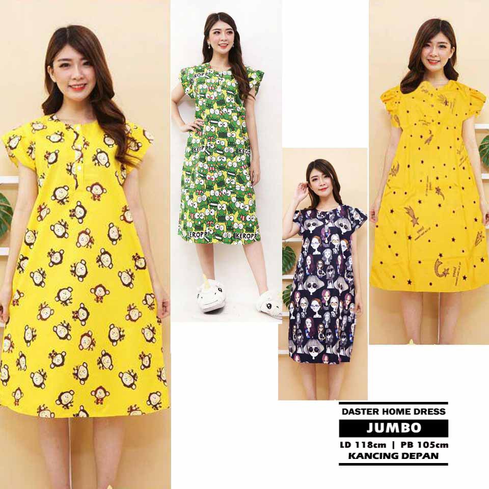 Daster viral karakter size JUMBO / daster motif terlaris / homey dress