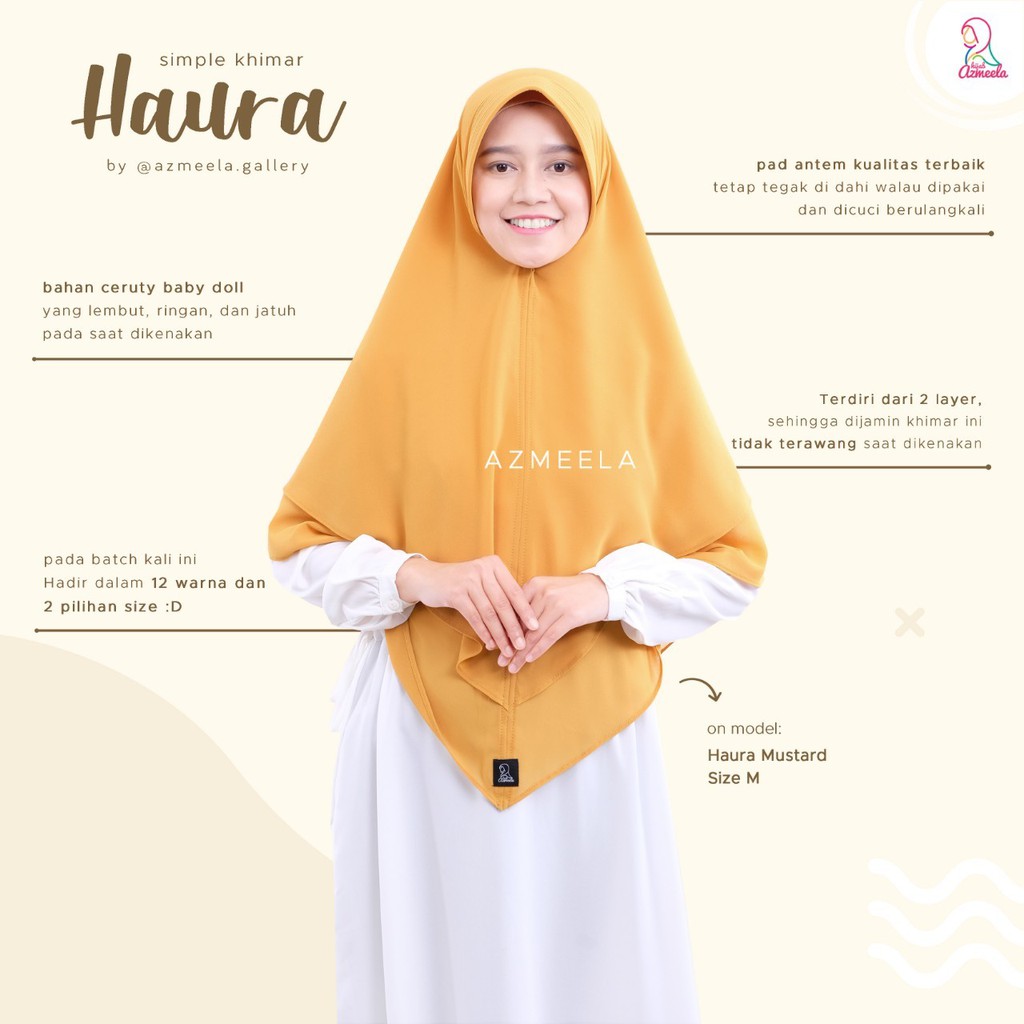 Azmeela Hijab Haura 2 Layer 1 Warna