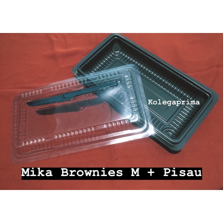 MiIKA BROWNIES MEDIUM + PISAU/ MIKA BROWNIES SEDANG ISI 10PCS