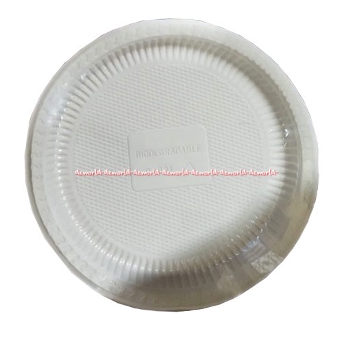 Krischef Eco Friendly Biodegradable Plate 23cm Piring Makanan Makanan Sekali Pakai Ramah Lingkungan Kris Chef