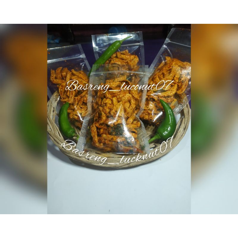 

Basreng Stick daun jeruk extra pedasss kemasan 100g