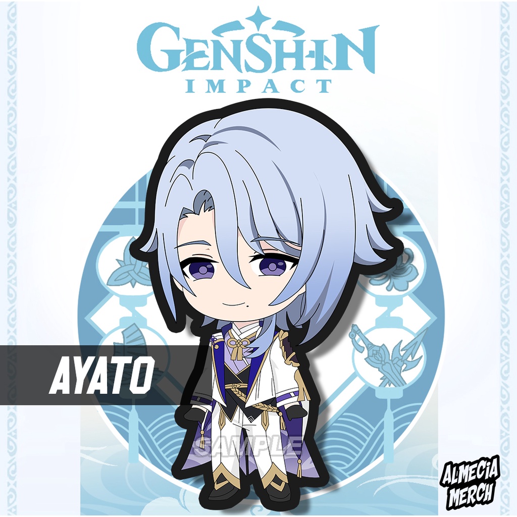 Gantungan Kunci Ayato Genshin Impact / Keychain Kamisato Ayato Genshin Impact Merch