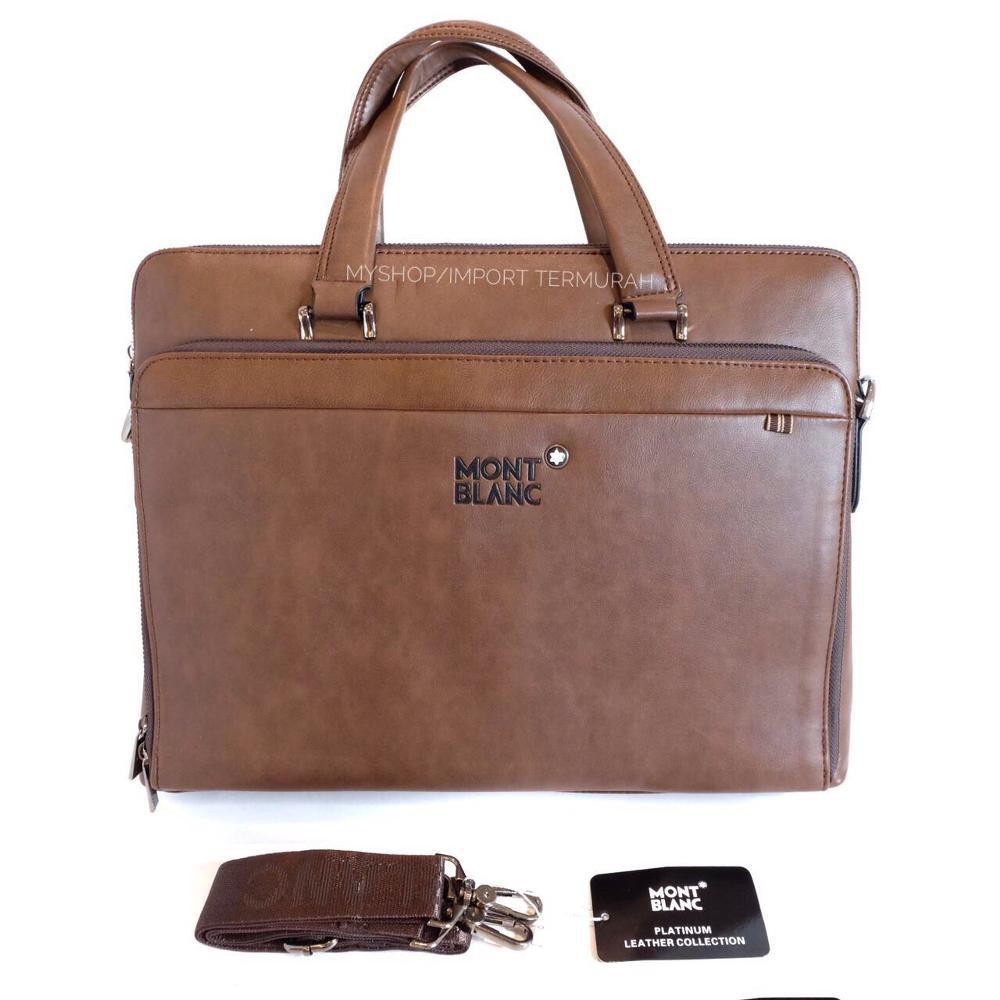 Promo Tas Kerja Pria Cowo Tangan Selempang Kantor Laptop Kulit Import Branded Mb 11 Promo